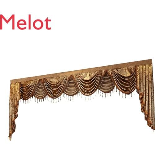 New Pelmet Europe Luxury Valance Curtains for Living Room Window Curtains for Bedroom Curtains 1 Piece Custom Made
