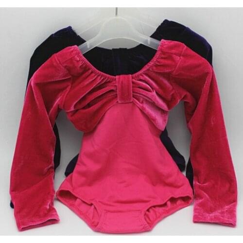 Autumn and Winter Long Sleeve Leotard Costume Girls Kid Ballet Dance Gymnastics Skating Dancewear