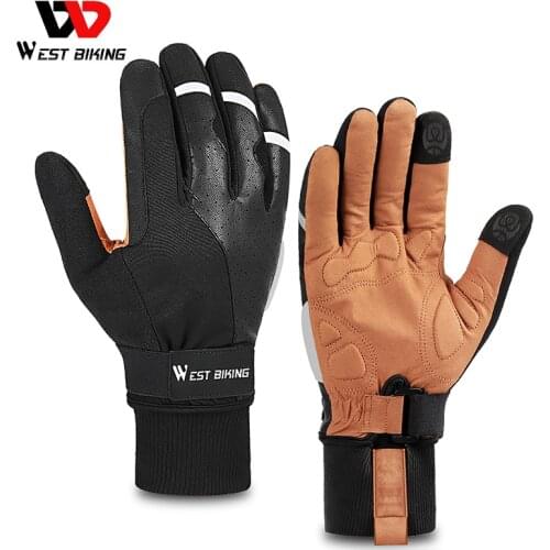 WEST BIKING -10°C Winter Gloves Touchscreen Thermal Gloves For Cycling Motorcycle Running Sport Men Women Windproof Warm Gloves