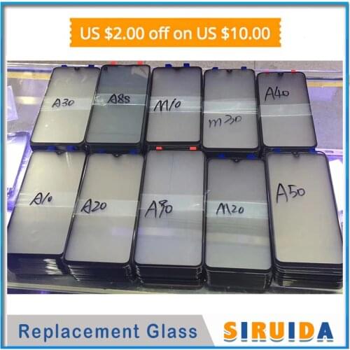 12pcs Newest LCD Front Outer Lens For Samsung Galaxy A10 A20 A30 A40 A50 A60 A70 A90 M10 M20 M30 Touch Screen Glass Replacement