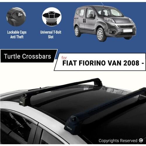 CROSSBARS FOR FIAT FIORINO VAN 2008 ON ALUMINUM ALLOY SIDEBARS CAR ROOF RACK LUGGAGE CARRIER BARS SET OF 2