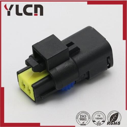 Free shipping 2pin FCI headlight steering lights plug water temperature sensor connector for 211PC022S0049
