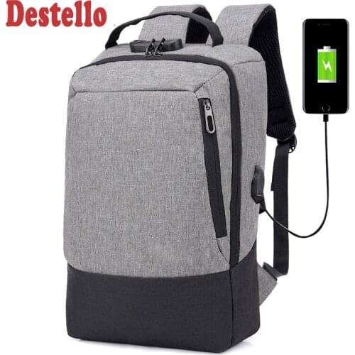 Fashion men 15.6 inch usb charging anti theft business laptop backpack larger capaticy multifunction travel backpack bags