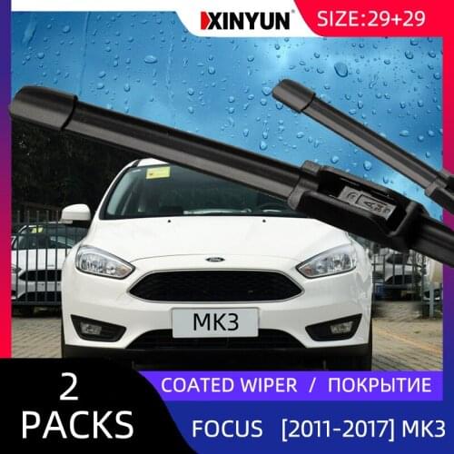 Coated wiper Front Wiper Blades For Ford Focus 3 Hatchback 2011-2017 Windshield Windscreen Front Window 29"+29"