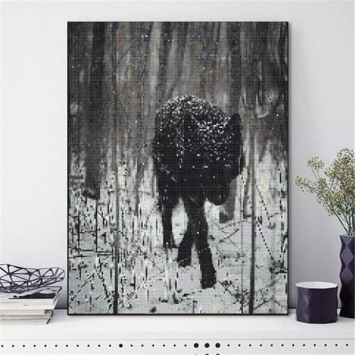 Wolf Fashion 5D Diy Diamond Painting Cartoon Characters Diamond Embroidery Diamond Mosaic Home Decor Christmas gift