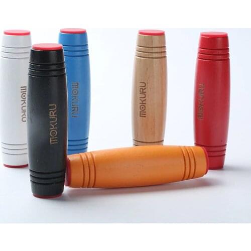 Japanese Toy Mokuru Fidget Stick Flip Stress Reliever Desk Toy Antistress Desktop Roller Toy Kururin Wood Fidget Stick Mokuru