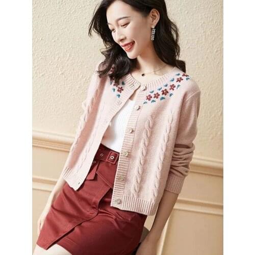 Autumn Loose Knitted Cardigans for Women Spring Long Sleeve Round Neck Single Breasted Knitwear Coat Tops Female Outerwear Y653