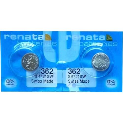 10pcs/pack 100% Renata Brand 362 SR721SW V362 62 AG11 Watch Battery 1.55V Button Cell Batteries