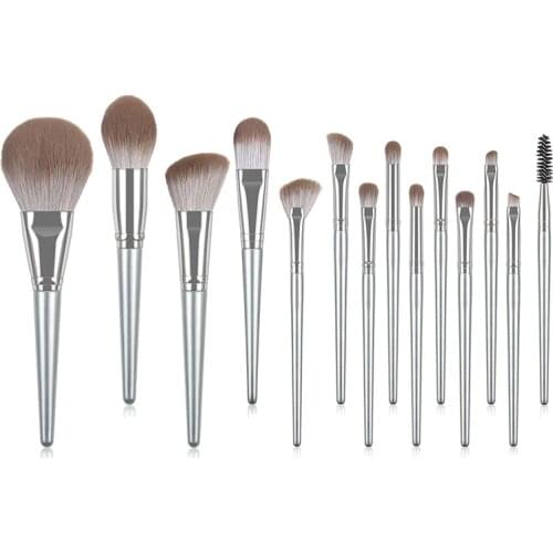 14Pcs Makeup Brushes Set Cosmetic Foundation Powder Blush Eye Shadow Lip Blend Wooden Make Up Brush Tool