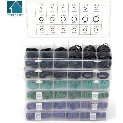 150-225pcs NBR VMQ FKM Durable Socket Sealing O-ring Silicone Gasket Replacement OD 6mm-35mm CS 1mm 1.5mm 1.9mm 2.4mm 3.1mm S17