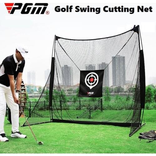 2.5x2.5m Professional Golf Swing Cutting Training Cages Ball Back Net Rack Shelf Metal Support Stand Outdoor Backyard Trainer