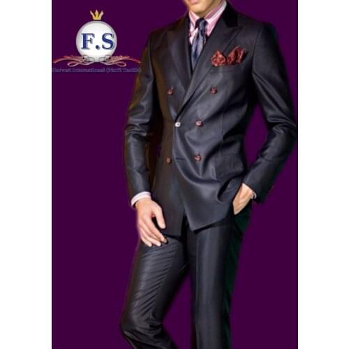 Made to measure super 130s pure wool SOLID 2pc formal occassion mens suits half canvassed