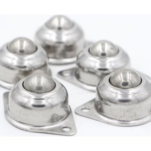4PCS/lot High Quality Full 304 Stainless Steel Flange Mounted 1" Ball Transfer Bearing Unit Conveyor Roller Wheel CY25A