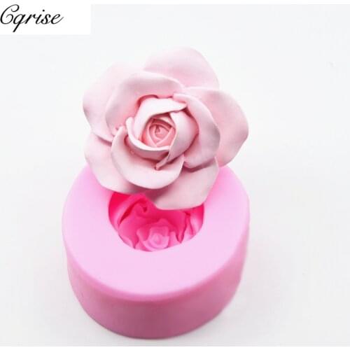3D Rose Flower Silicone Mold Fondant Gift Decorating Chocolate Cookie Soap Mold Candle Mold Rose Flower Shape DIY Gifts Supply