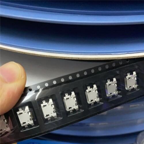 Micro USB 5pin B type Female Connector Flat Mouth Jack 1.3 Connector For Mobile Phone Charging Socket