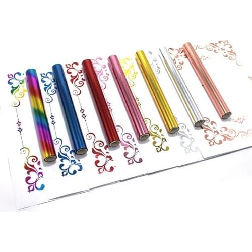 5mx19.3cm Colourful Hot Stamping Foil For Toner Reactive By Laser Printer And Laminator For Wedding Invitation Cards Printing
