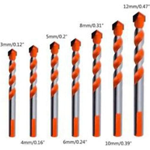 5PCS/7PCS Construction Drill Bit Multi-functional Bits Set For Tile Glass Ceramic Marble For Better Drilling Dust Removal