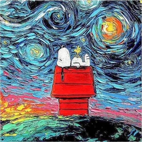 5D DIY Full Round Diamond Painting Cartoon Colorful Starry Sky Cross Stitch 3D Embroidery Rhinestone Mosaic Home Decor Art Y1589