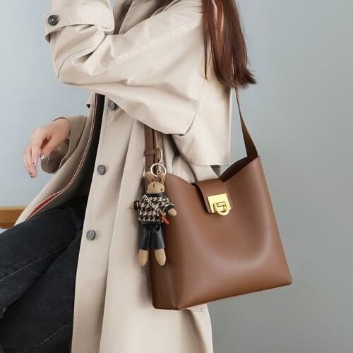 Viney Big Bag 2020 New Tide Leather Fashion Bucket Bag 2021 Large Capacity Shoulder Cross-body Bag Female Bag