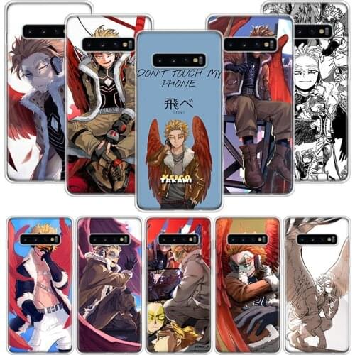 BNHA Hawks Coat Anime Phone Case for Samsung Galaxy A51 A71 A50S A20E A30 A40 A70S A10S A01 A21 A41 A52 A20S A6 A7 A8 A9 Cover