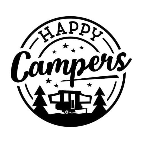 Dawasaru Happy Campers Stars Car Sticker Sunscreen Personalized Decal Truck Motorcycle Auto Accessories Decoration PVC,13cm*13cm
