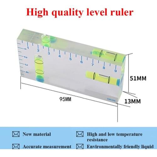 CUPBTNA Hot Sale High Precision Bubble Mini Two-Way Magnetic Transparent Magnetic Ruler Level Bubble Meter For Ground Desktop