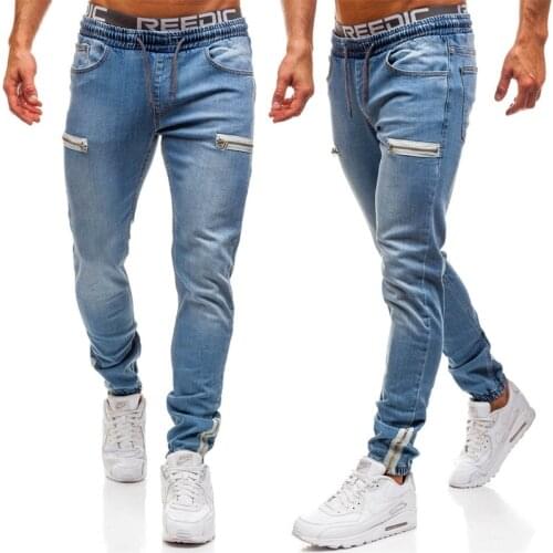 Men Jeans Stretch Straight Fit Jeans Hombre Mens Denim Pants Zipper Jean Homme Trousers Mens Streetwear Baggy Jeans Plus Size