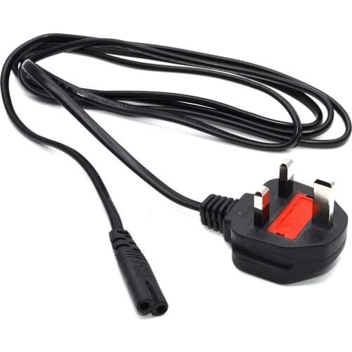 1.8M European Japan American Australian Power Cable UK C7 Figure 8 AC Power Cord For Radio Battery Chargers PSP 4 CD Play