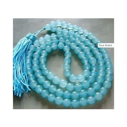 Handmade 8 mm 108 color stone Beads Buddhist Prayer Mala Necklace fashion jewelry