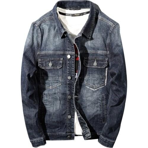 Mens Denim Bomber Jacket Coats High Quality Jeans Jacket Outerwear Coat For Mens Casual Male Denim Jacket Plus 4XL Streetwear