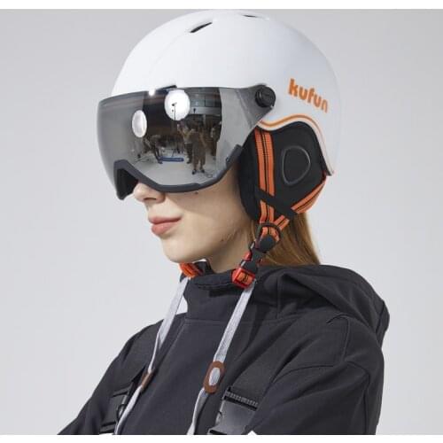Ski helmet with goggles Integrally-molded men and women snowboard winter outdoor