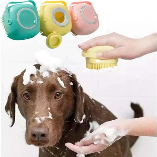 Package mail Bathroom Puppy Big Dog Cat Bath Massage Gloves Brush Soft Safety Silicone Pet Accessories for Dogs Cats Tools