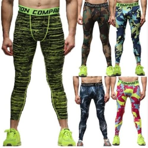 3D Printed Camouflage Joggers Leggings Men Quick Dry Compression Pants Gyms Fitness Tights Casual Workout Trousers Long Pants