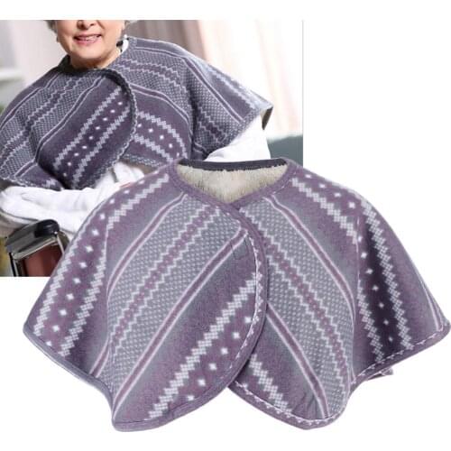 Double-sided Plush Warm Shoulder Cape Old People Shoulder Protective Shawl for Winter Brace Supports
