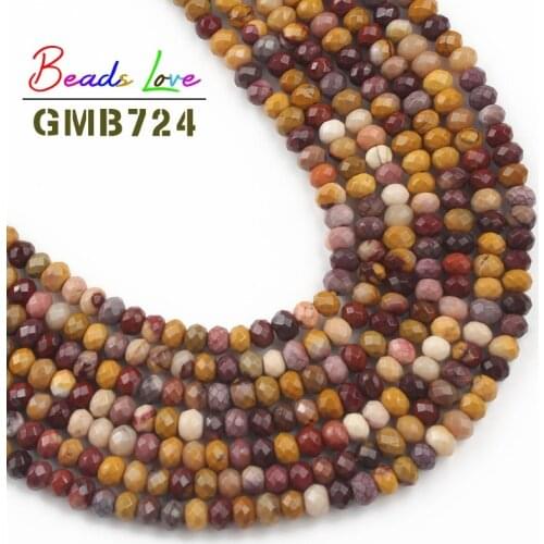 Natural Faceted Round Flat Mookaite Stone 2*4mm Loose Spacer Beads For Needlework Jewelry Making Diy Bracelet Necklace 15 Inch