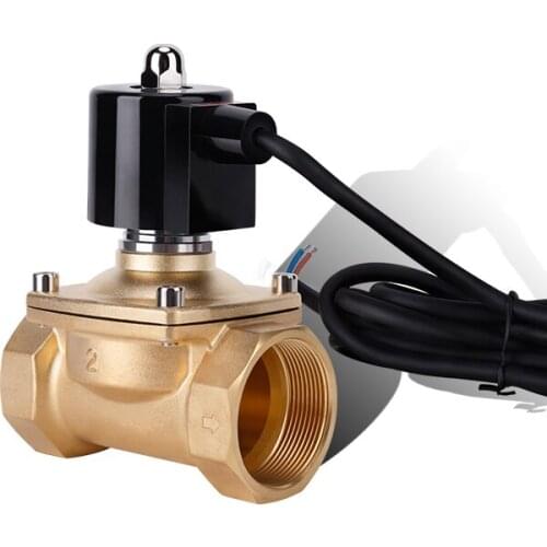 2" Normally Closed Brass IP68 Waterproof Fountain Solenoid Valve 110V 24V 12V 24v Solenoid Valve For Underwater