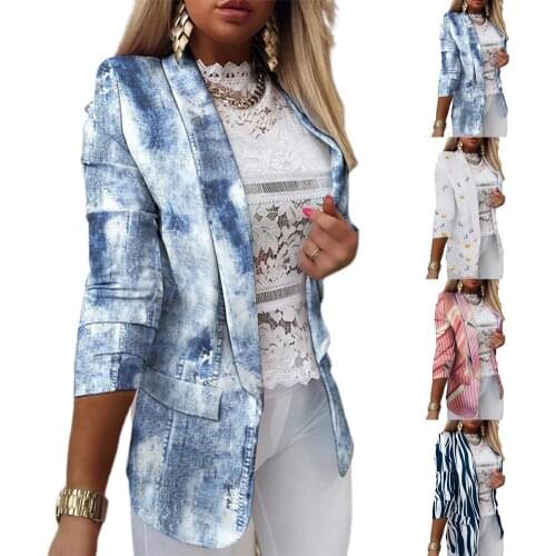 2021 New Fashion Office Coat Anti-wrinkle Cardigan Striped Blazers Cardigan Lady Suits for Work