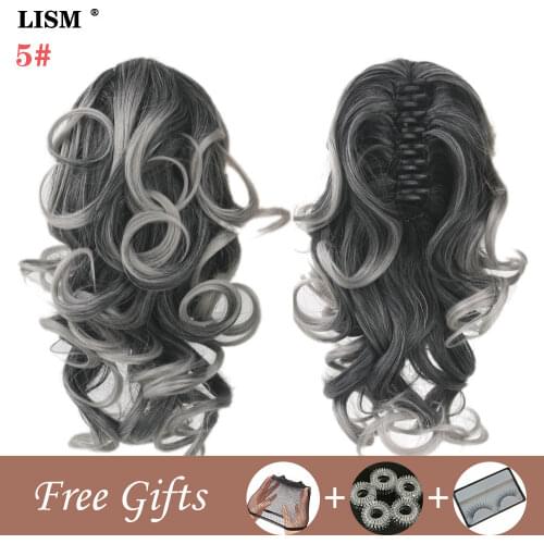 New Women Drawstring Ponytail Hair Extension Doczepiane Wlos Fake Hairs Grey Nep Haar Postiche Cheveux Queue De Cheval
