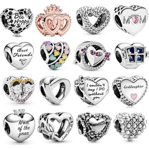 New Fashion Charm Original Love Beads Suitable for Pandora Lady Bracelet Necklace Jewelry Accessories DIY