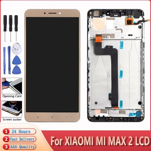 6.44" Original Screen Display For XIAOMI Mi Max 2 LCD Touch Screen Replacement With Frame For Xiaomi Mi Max 2 Display Max2 LCD