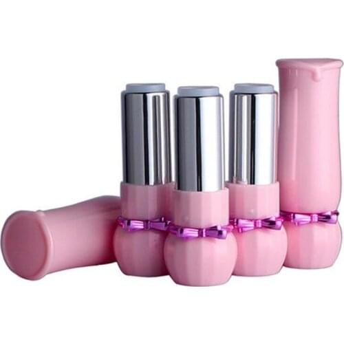10 Pcs/lot Empty Lipstick Tubes Pink Bow Lipstick Container 12.1mm Inner Diameter