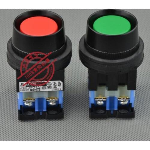 [ SA ]Fuji FUJI 30mm push button switch with protective ring AR30G1R-10R / G self-resetting 1NO--10PCS/LOT