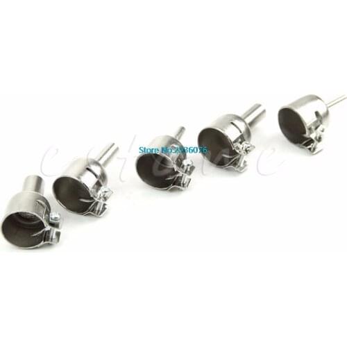 5pcs/set Heat Gun Resisting Nozzles Heat Air Guns Silver 45x24mm MY10_35