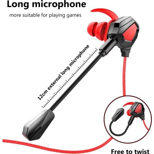 With Stereo Sound Mic For Phone PC With Microphone 3.5mm In-Ear Wired Call Earphone Gaming Headsets HiFi Headphone