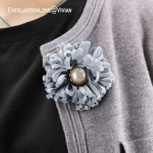 SUQI Vintage Flower Brooches Pin for women Wedding Flower Corsage Lapel Pin Brooches Jewelry Accessories brooch flower fabric