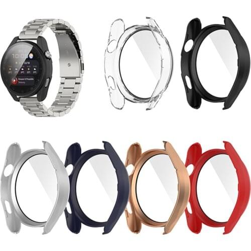 Ultra-thin Watch Protective Case Cover for Huawei Watch3 Pro Smartwatch Accessories Tempered Film Screen Protector Shell