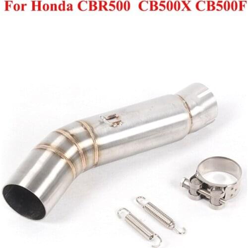 Motorcycle Exhaust Middle Link Pipe Tube Slip for Honda CBR500 CB500X CB500F 2013-2019