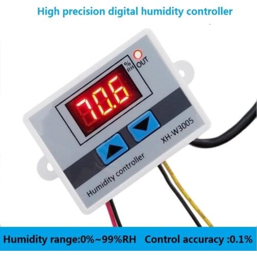 W3005 110V 220V 12V Digital Humidity Controller instrument Humidity control Switch hygrostat Hygrometer SHT20 Humidity sensor