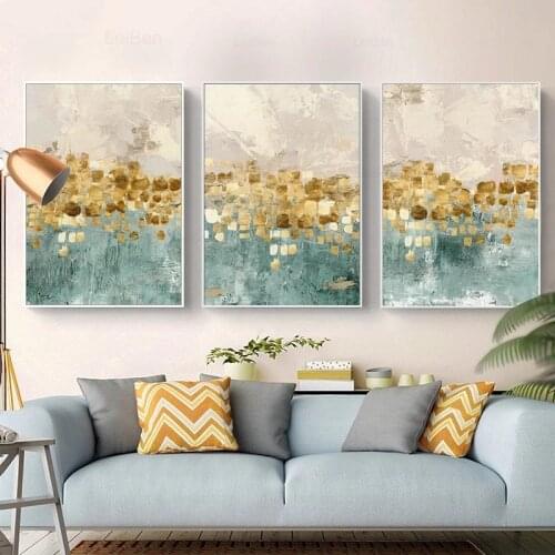 Abstract Golden Coins Poster Nordic Canvas Painting Luxurious Fashion Wall Art Print Picture For Living Room Home Cuadros Decor