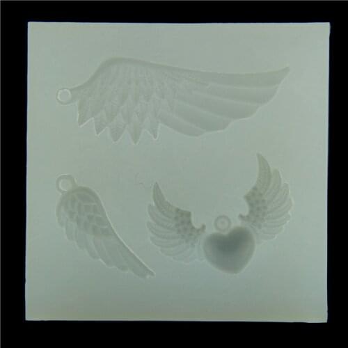 1Pcs Angel Wings Silicone Fondant Mould Cake Decorating Tools Chocolate Molds, Resin Clay Soap Mold, Kitchen Accessories